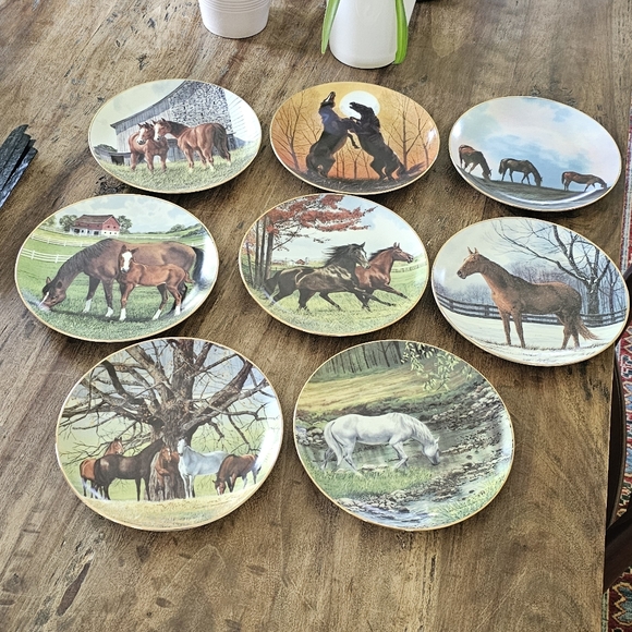 Lot of 8 Donald W. Patterson horse art collector plates mint condition - Picture 1 of 10